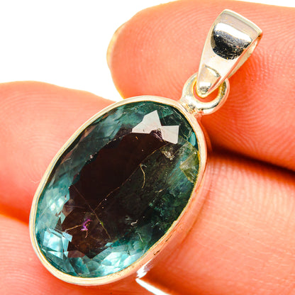Blue Fluorite Pendants handcrafted by Ana Silver Co - PD10502