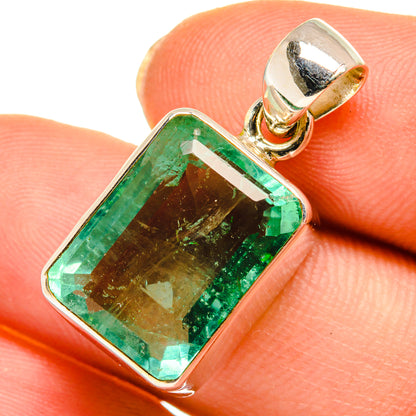Green Fluorite Pendants handcrafted by Ana Silver Co - PD10503