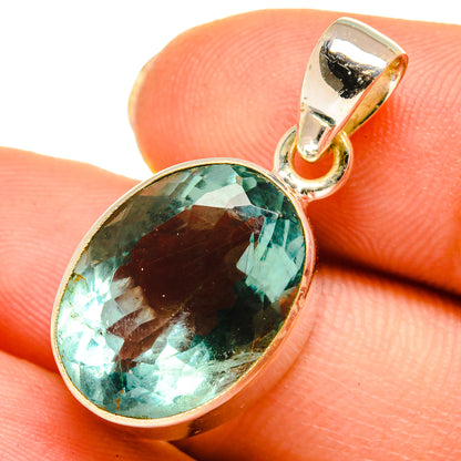 Blue Fluorite Pendants handcrafted by Ana Silver Co - PD10504