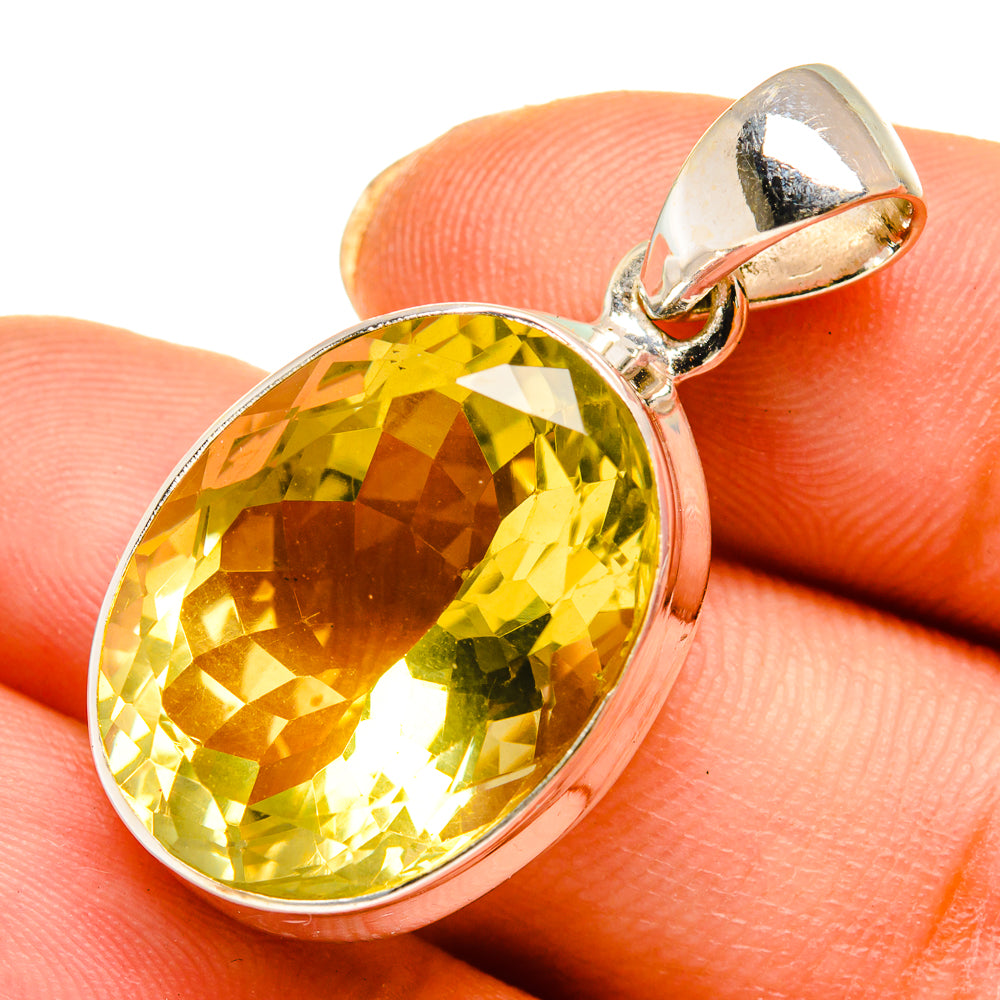 Lemon Quartz Pendants handcrafted by Ana Silver Co - PD10506