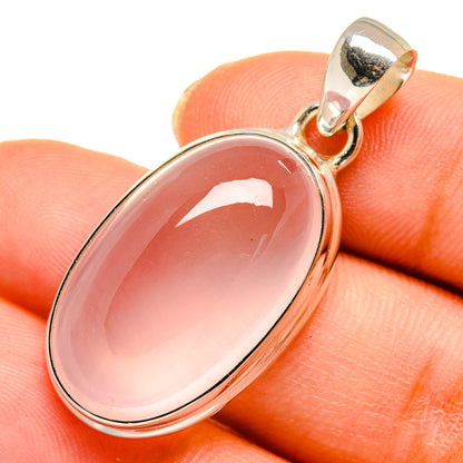 Rose Quartz Pendants handcrafted by Ana Silver Co - PD10507