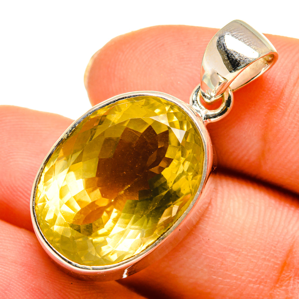 Lemon Quartz Pendants handcrafted by Ana Silver Co - PD10510
