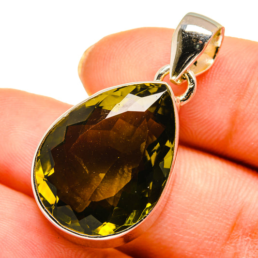 Olive Quartz Pendants handcrafted by Ana Silver Co - PD10511