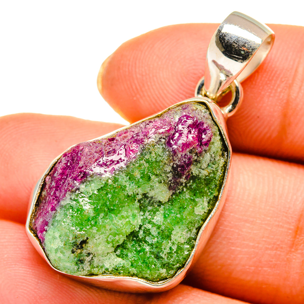 Ruby Zoisite Pendants handcrafted by Ana Silver Co - PD10515