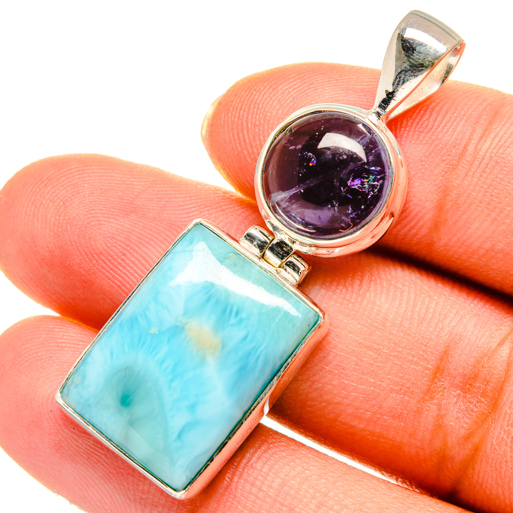Larimar Pendants handcrafted by Ana Silver Co - PD10532