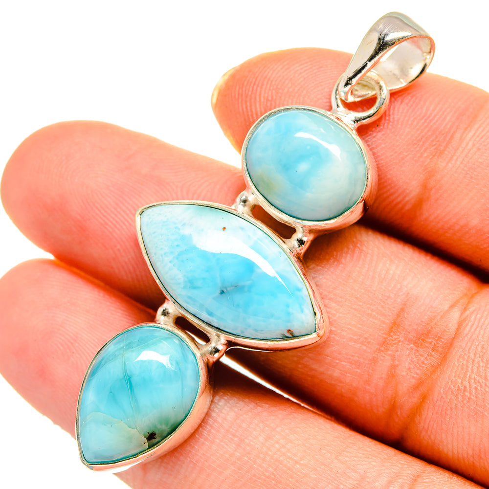 Larimar Pendants handcrafted by Ana Silver Co - PD10534