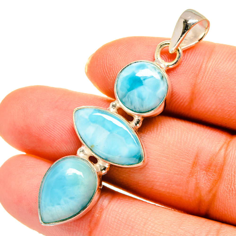 Larimar Pendants handcrafted by Ana Silver Co - PD10535