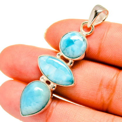 Larimar Pendants handcrafted by Ana Silver Co - PD10535