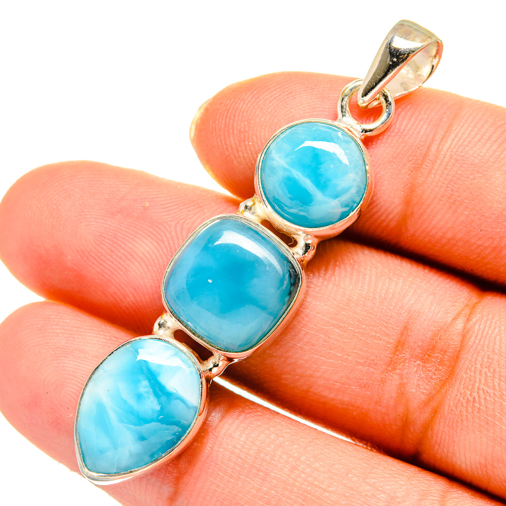 Larimar Pendants handcrafted by Ana Silver Co - PD10538