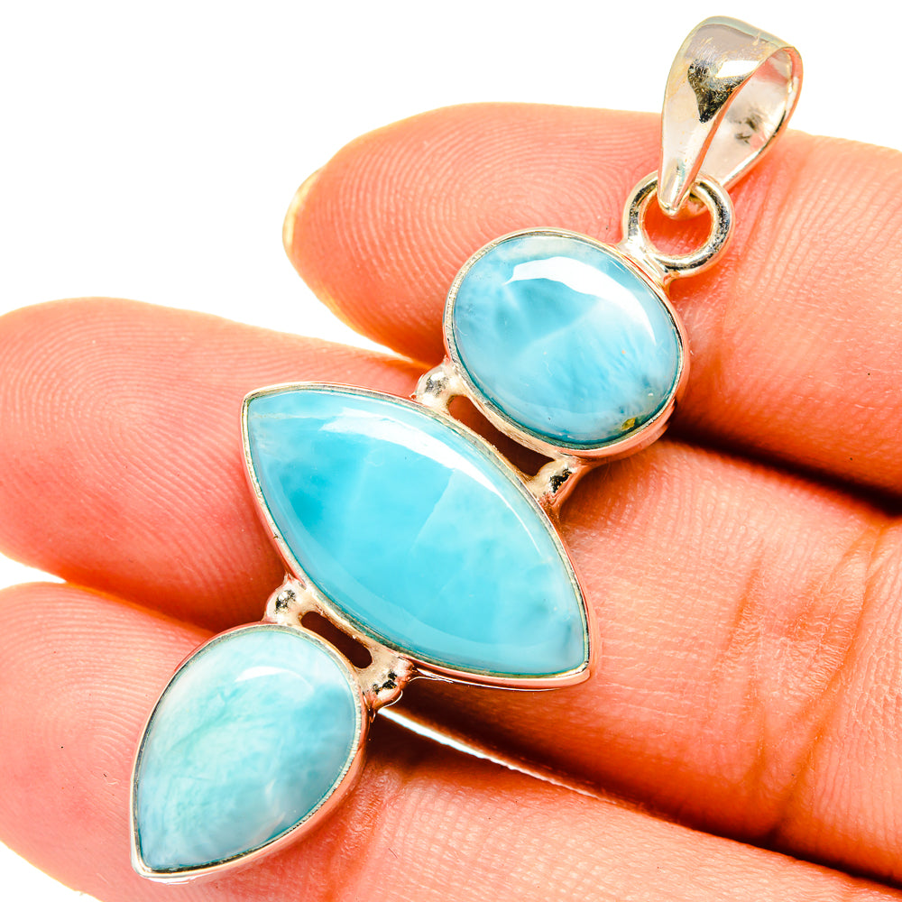 Larimar Pendants handcrafted by Ana Silver Co - PD10542