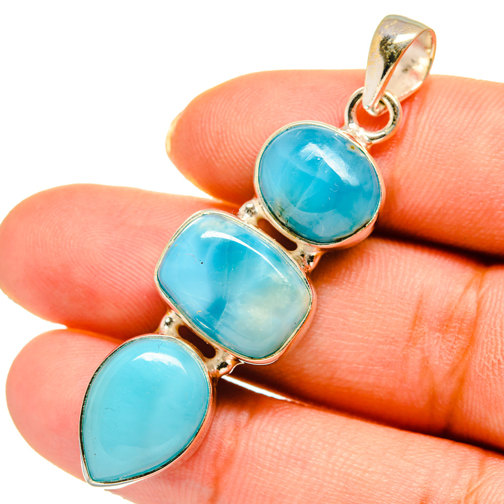 Larimar Pendants handcrafted by Ana Silver Co - PD10545