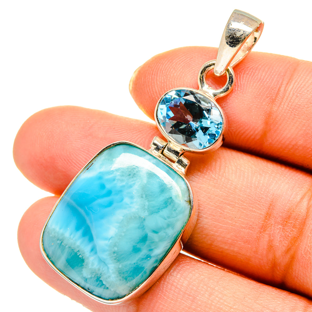 Larimar Pendants handcrafted by Ana Silver Co - PD10551