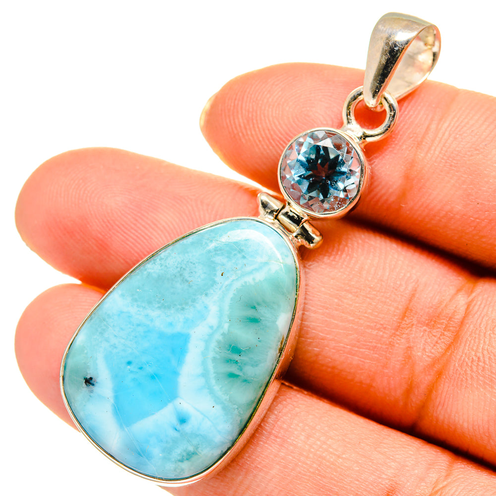 Larimar Pendants handcrafted by Ana Silver Co - PD10558