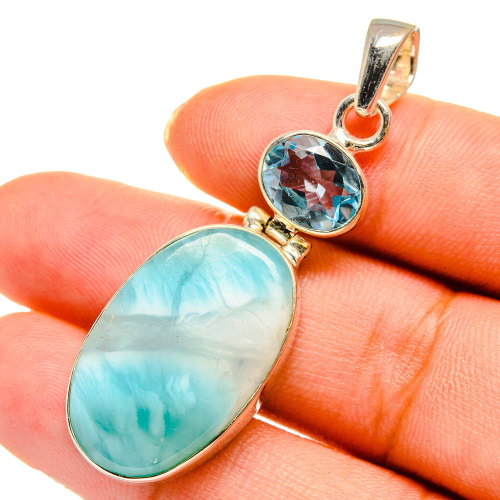 Larimar Pendants handcrafted by Ana Silver Co - PD10561