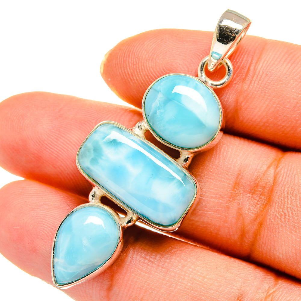 Larimar Pendants handcrafted by Ana Silver Co - PD10562