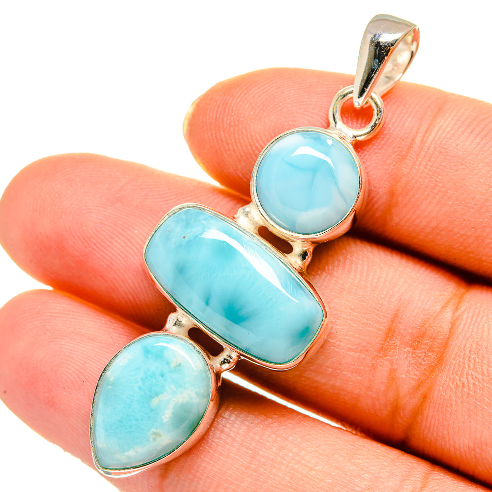 Larimar Pendants handcrafted by Ana Silver Co - PD10569