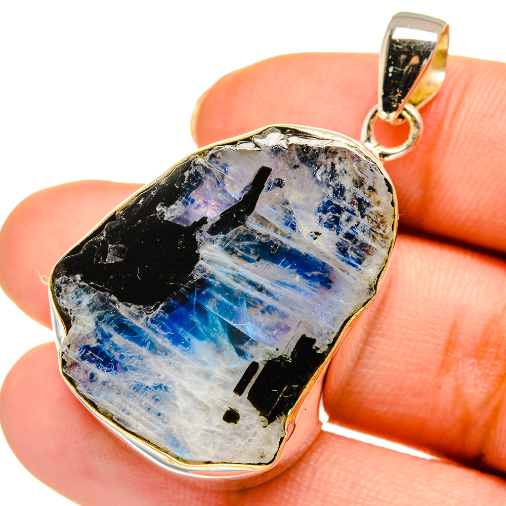 Rainbow Moonstone Pendants handcrafted by Ana Silver Co - PD10577