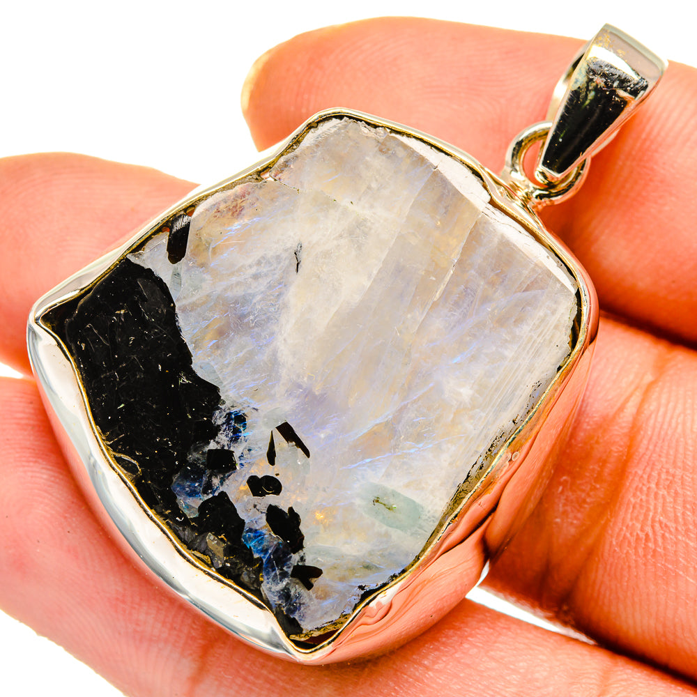 Rainbow Moonstone Pendants handcrafted by Ana Silver Co - PD10579