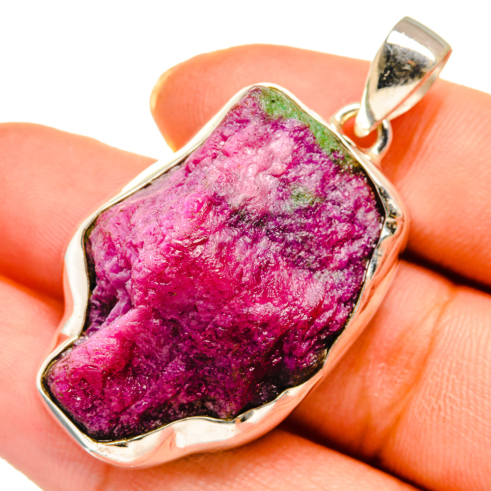 Ruby Zoisite Pendants handcrafted by Ana Silver Co - PD10591