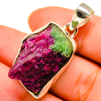Ruby Zoisite Pendants handcrafted by Ana Silver Co - PD10593
