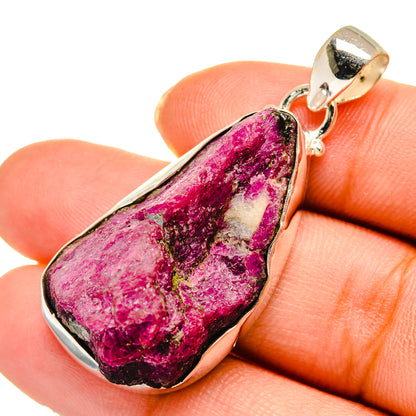 Ruby Zoisite Pendants handcrafted by Ana Silver Co - PD10594