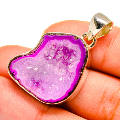 Purple Geode Slice Pendants handcrafted by Ana Silver Co - PD10598