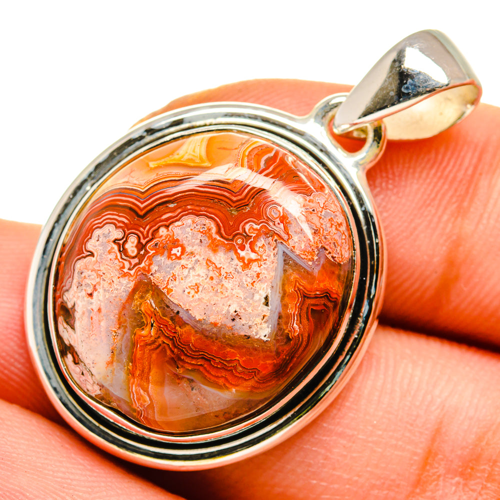 Crazy Lace Agate Pendants handcrafted by Ana Silver Co - PD10600