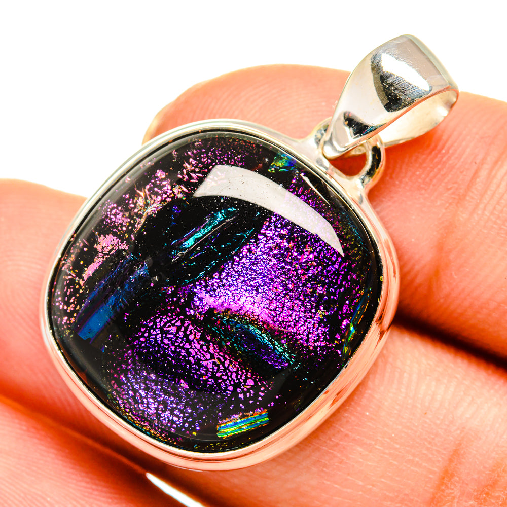 Dichroic Glass Pendants handcrafted by Ana Silver Co - PD10603