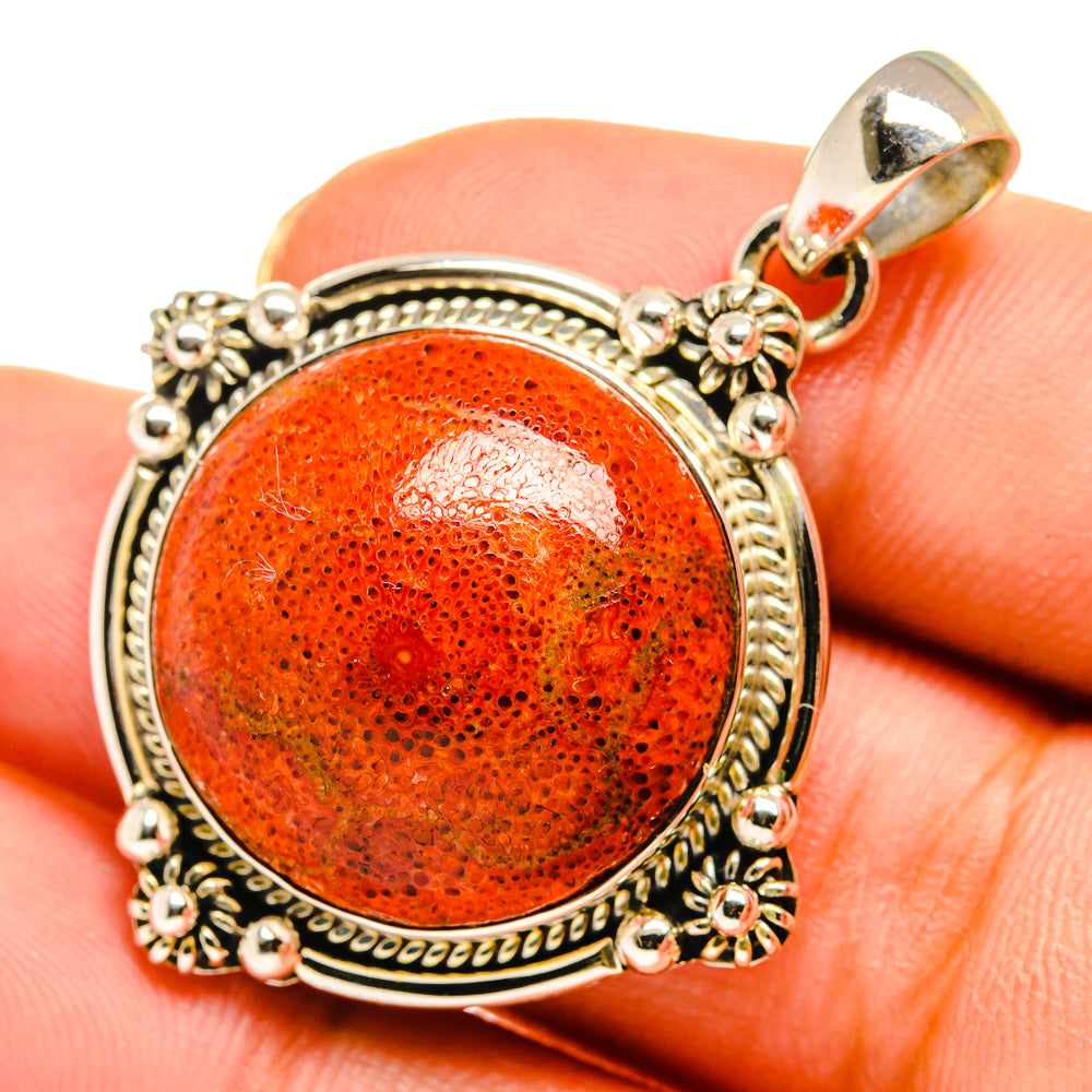 Sponge Coral Pendants handcrafted by Ana Silver Co - PD10605