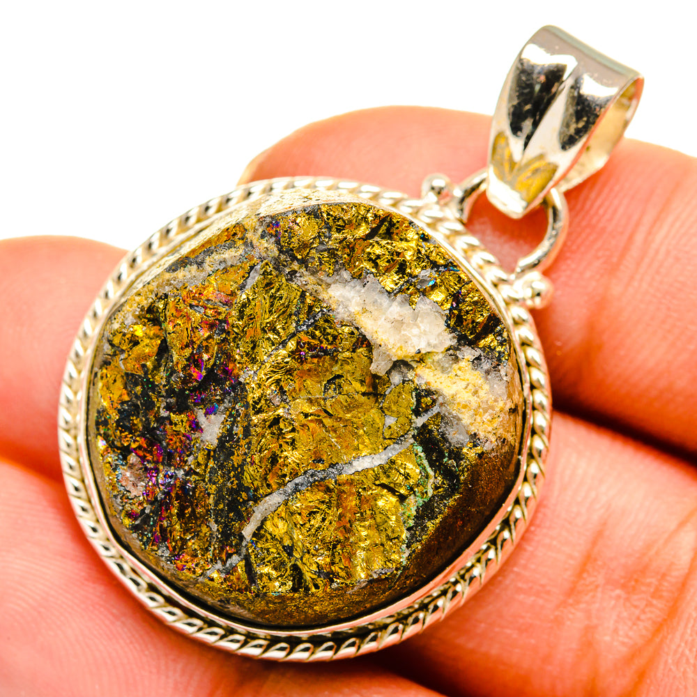 Peacock Ore Pendants handcrafted by Ana Silver Co - PD10623