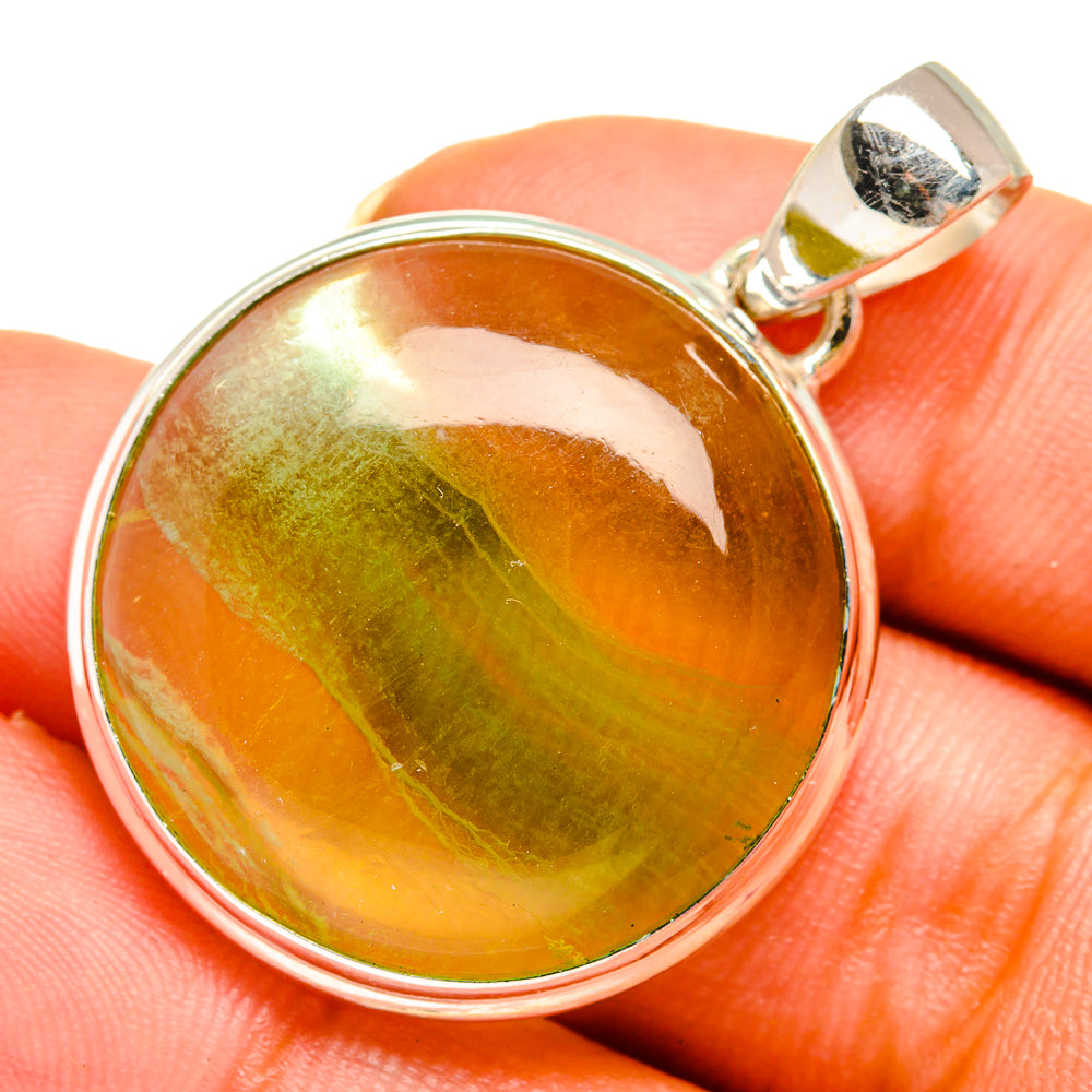 Green Fluorite Pendants handcrafted by Ana Silver Co - PD10639