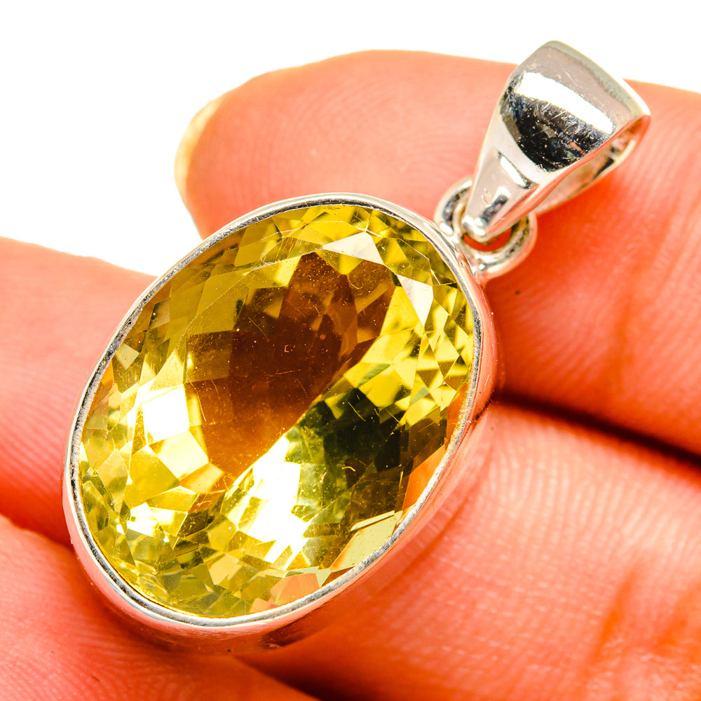 Lemon Quartz Pendants handcrafted by Ana Silver Co - PD10644