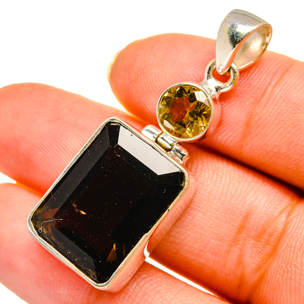 Smoky Quartz Pendants handcrafted by Ana Silver Co - PD10648