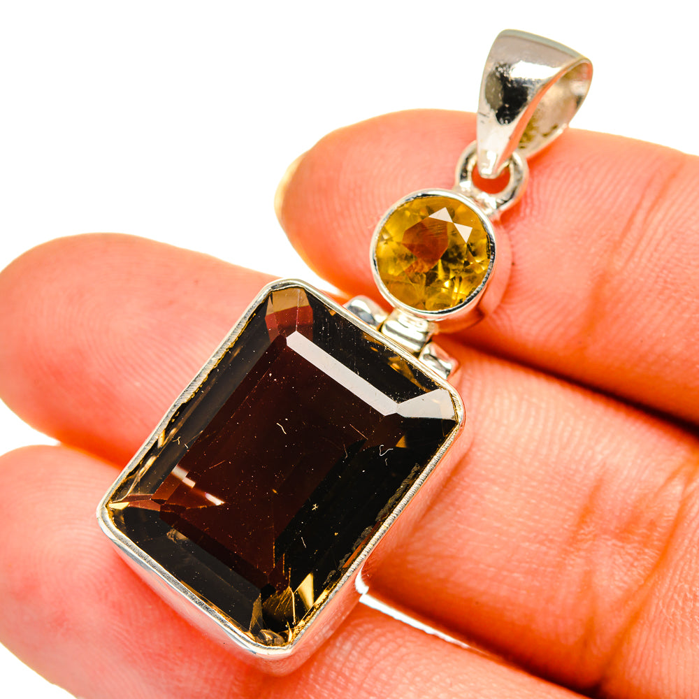 Smoky Quartz Pendants handcrafted by Ana Silver Co - PD10650