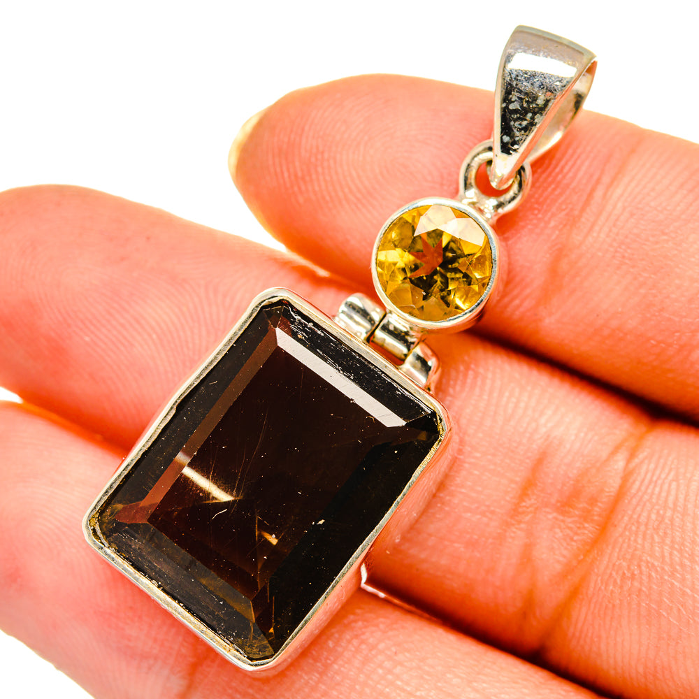 Smoky Quartz Pendants handcrafted by Ana Silver Co - PD10651