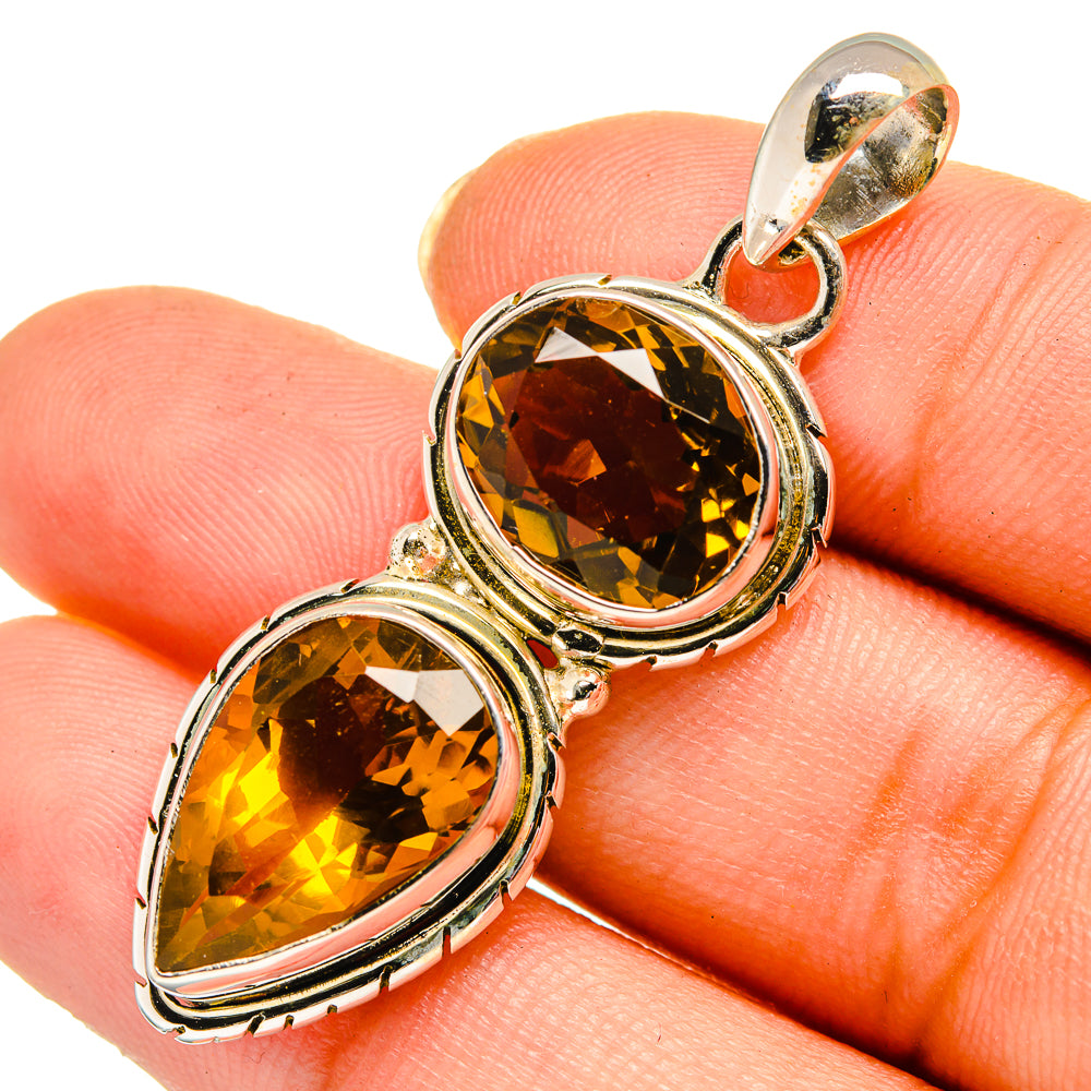 Mandarin Citrine Pendants handcrafted by Ana Silver Co - PD10653