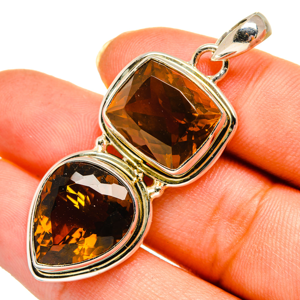 Mandarin Citrine Pendants handcrafted by Ana Silver Co - PD10654
