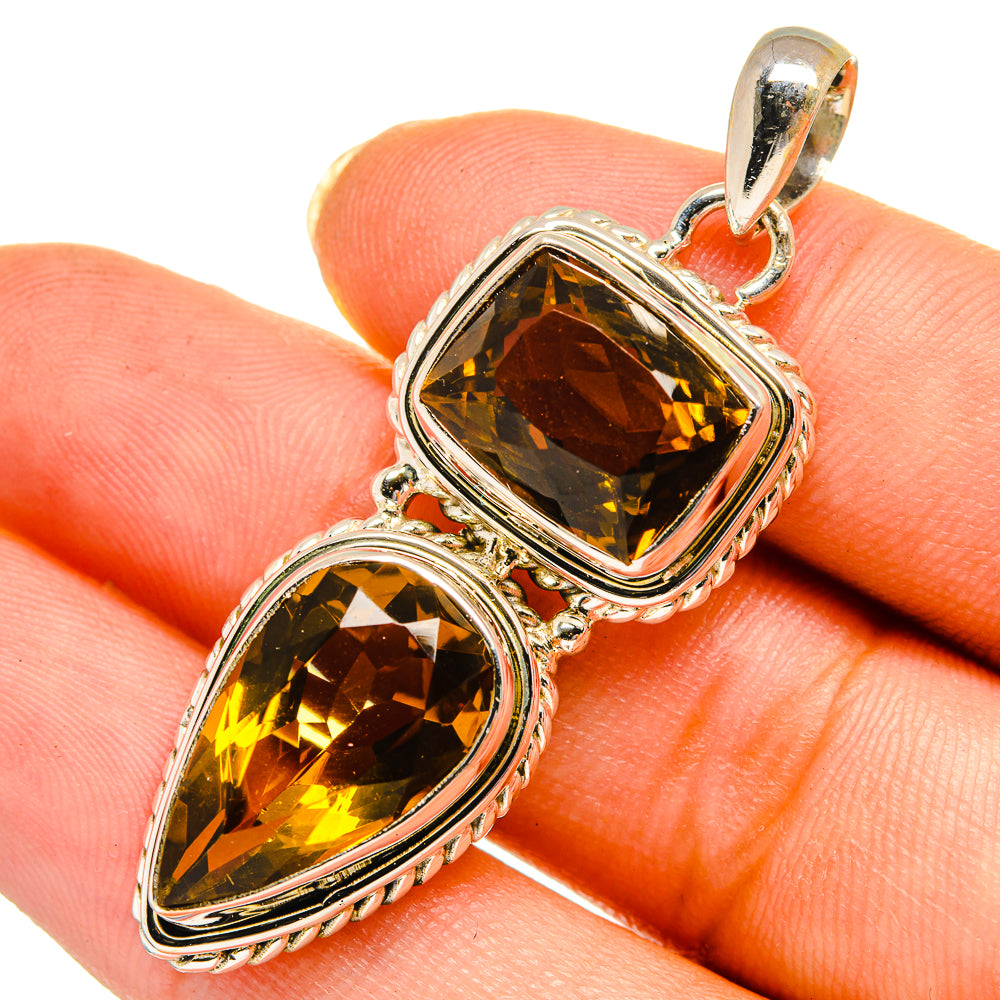 Mandarin Citrine Pendants handcrafted by Ana Silver Co - PD10655