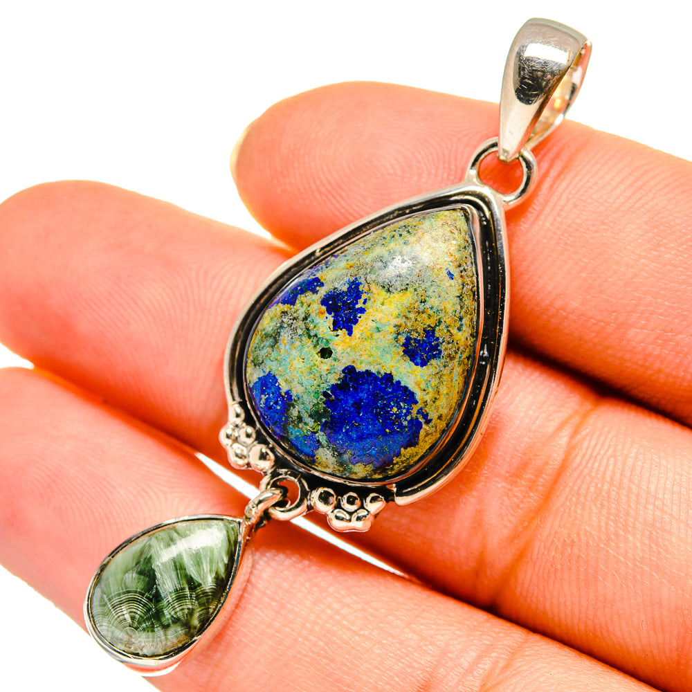 Azurite Pendants handcrafted by Ana Silver Co - PD10661