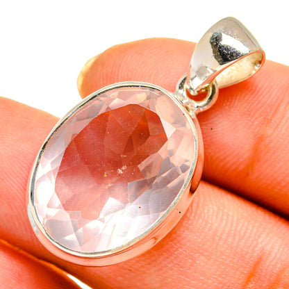 Rose Quartz Pendants handcrafted by Ana Silver Co - PD10668