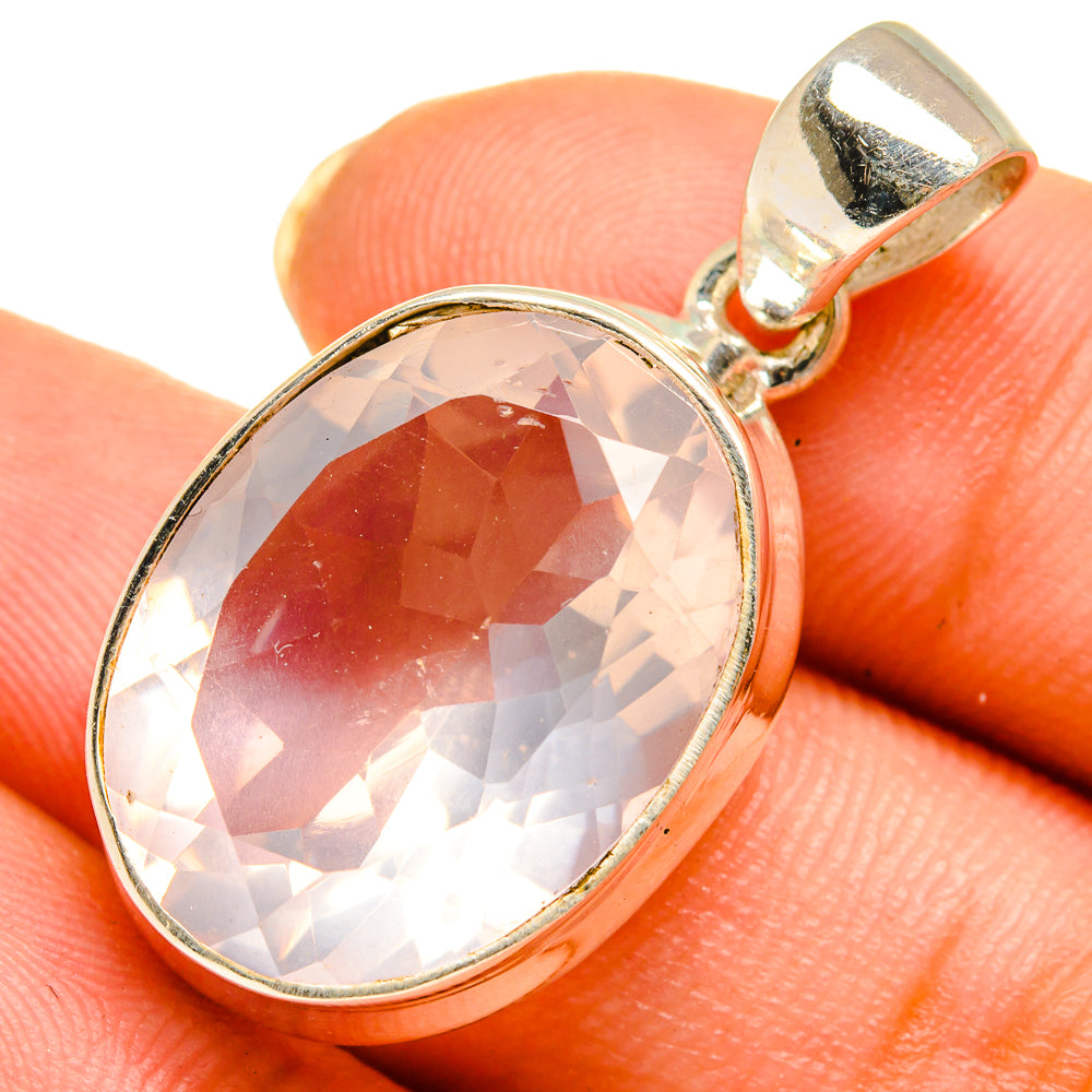 Rose Quartz Pendants handcrafted by Ana Silver Co - PD10671