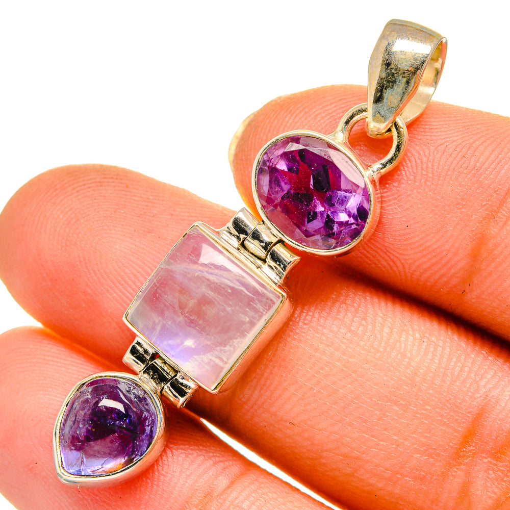 Rainbow Moonstone Pendants handcrafted by Ana Silver Co - PD10680