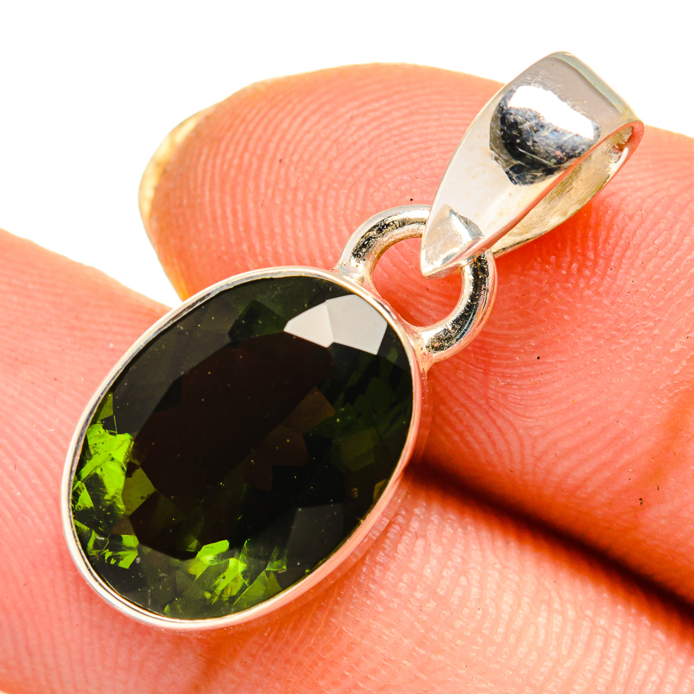Czech Moldavite Pendants handcrafted by Ana Silver Co - PD10688