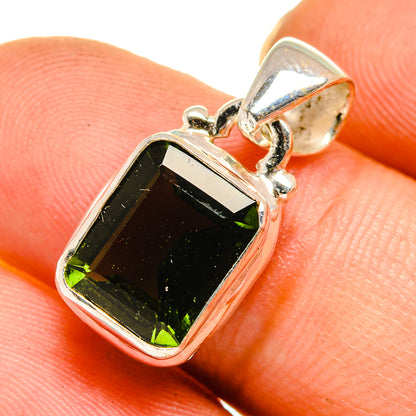 Czech Moldavite Pendants handcrafted by Ana Silver Co - PD10690