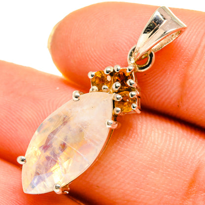 Rainbow Moonstone Pendants handcrafted by Ana Silver Co - PD10691