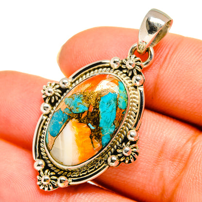 Spiny Oyster Turquoise Pendants handcrafted by Ana Silver Co - PD10692