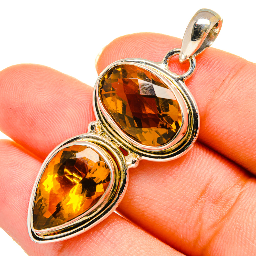 Mandarin Citrine Pendants handcrafted by Ana Silver Co - PD10701