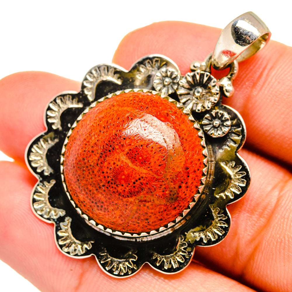 Sponge Coral Pendants handcrafted by Ana Silver Co - PD10738