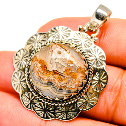 Laguna Lace Agate Pendants handcrafted by Ana Silver Co - PD10739