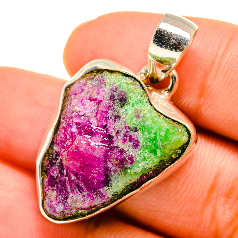 Ruby Zoisite Pendants handcrafted by Ana Silver Co - PD10743